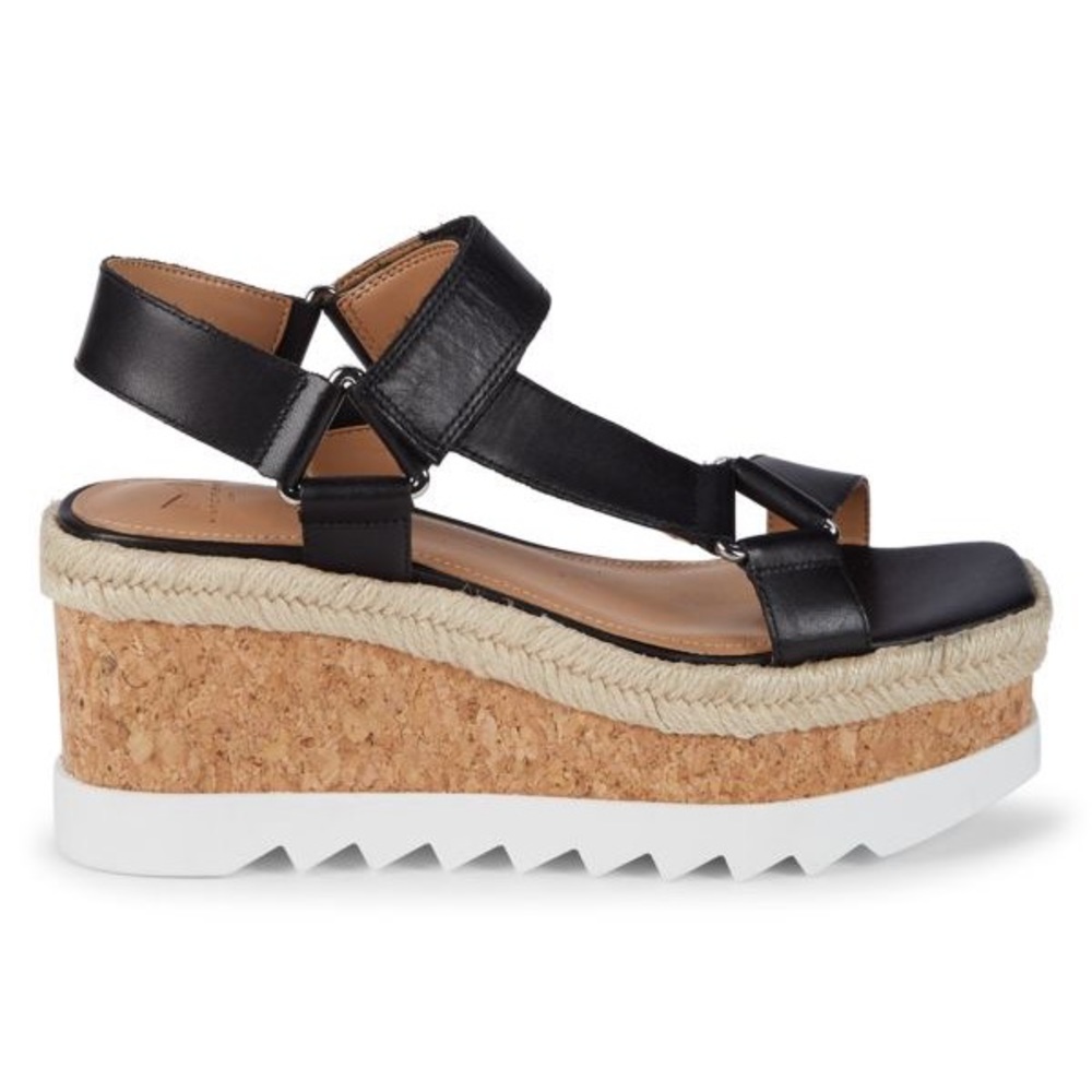 Marc Fisher Gylian Leather Platform Sandals (Black)